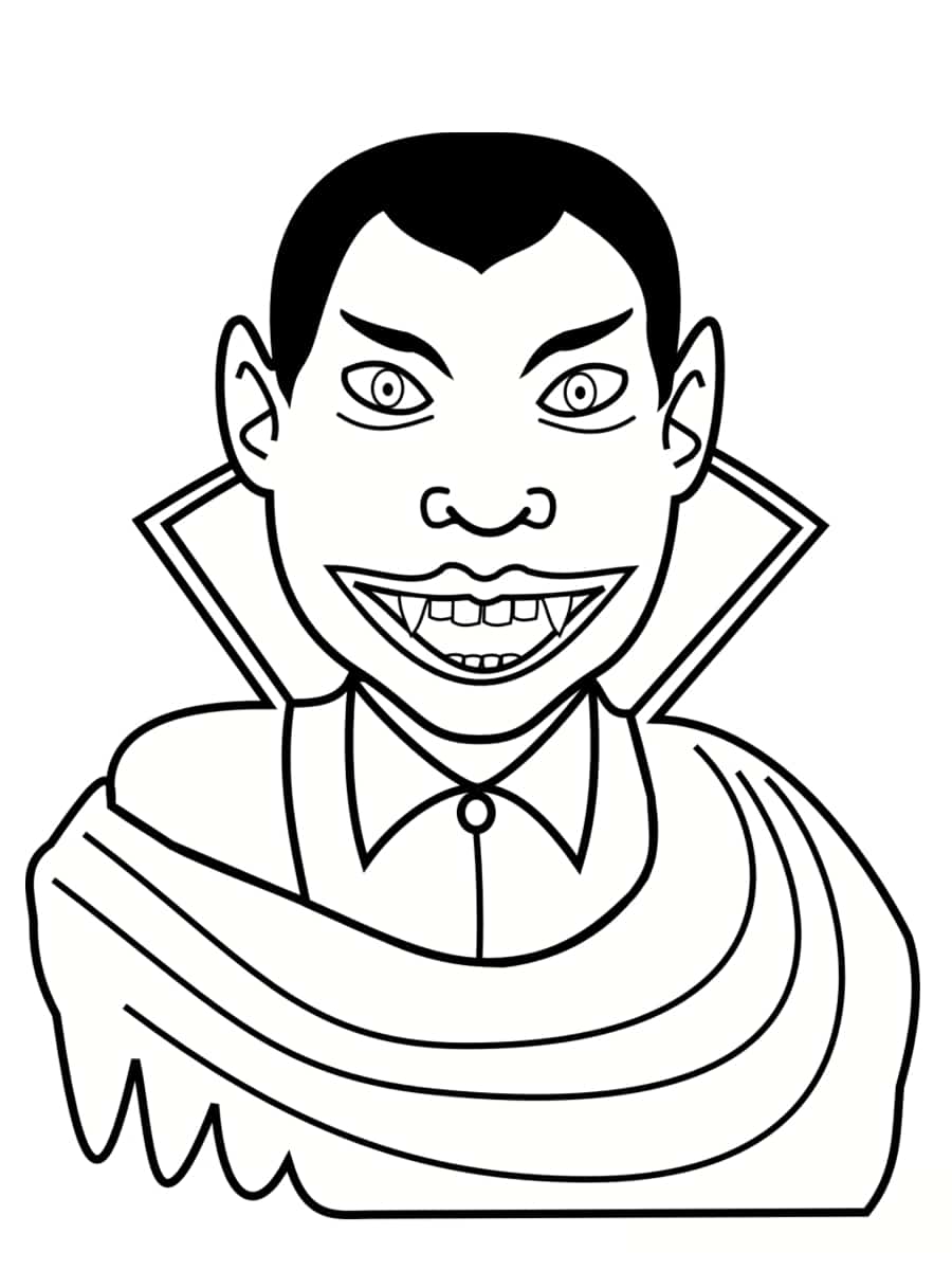 Coloriage Vampire Se Nourrit De Chair - Vampire à imprimer